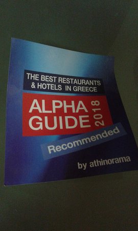 top hotel and restaurant award by Alpha Guide 2018