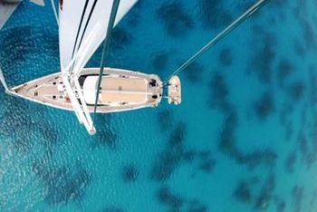 Sailing in the Ionian. The endless blue