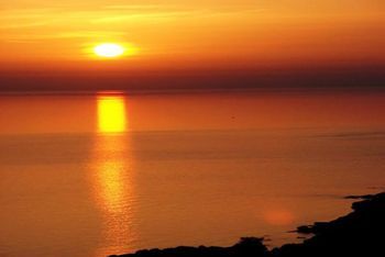 Der berühmte Korfu Sonnenuntergang